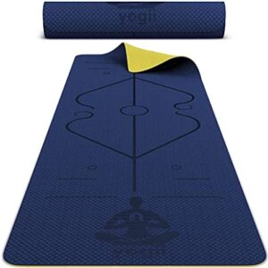 Yogii Esterilla Yoga Antideslizante - Yoga Mat - Esterilla Pilates y Fitness Gruesa - Colchoneta Gimnasia - Materiales Ecológicos - 183 x 61 x 0.6 cm