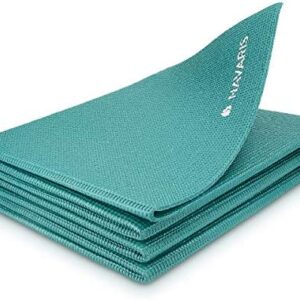 Navaris Esterilla de Yoga Antideslizante - Colchoneta de Gimnasia Plegable - 173 x 61 x 0.4 CM - Alfombra de Entrenamiento Deportes Gimnasia Pilates